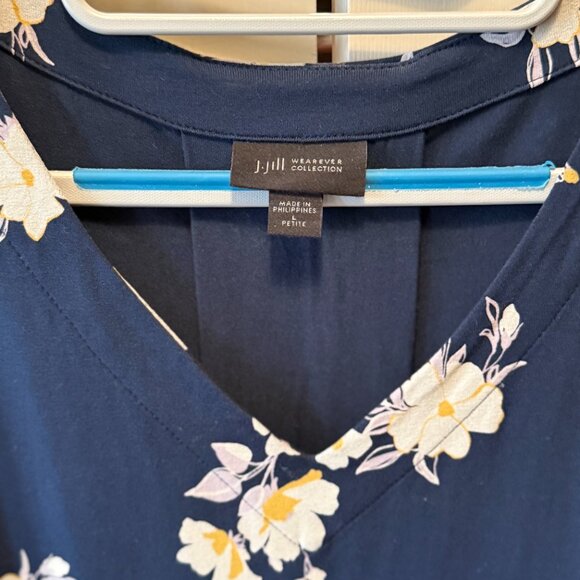 J. Jill 3/4 Sleeve Floral Blouse - Picture 2 of 3